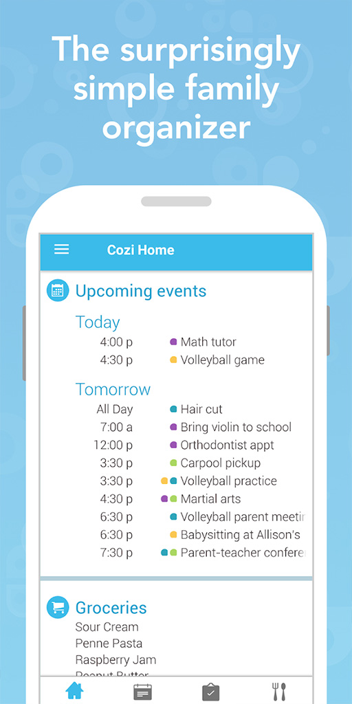 Screenshot of Cozi app