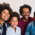 Family taking selfie together