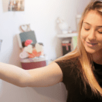 Teen girl taking a selfie with phone