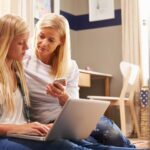 Mom showing daughter deleted text messages