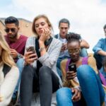 Group of teens sharing gen Z sayings