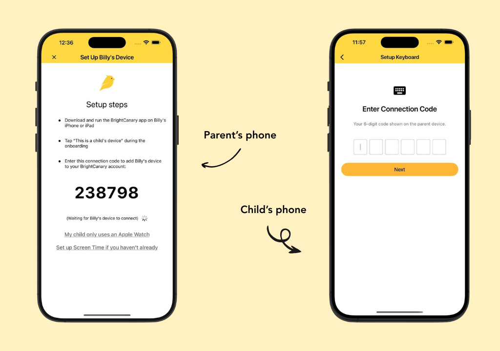 BrightCanary Keyboard setup on parent's and child's devices