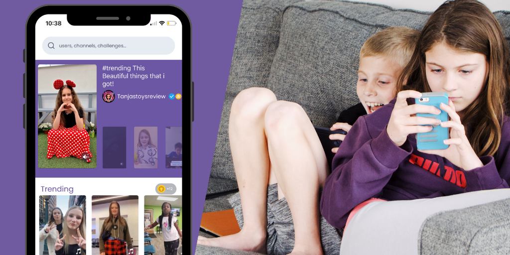 Girl and boy using Zigazoo app