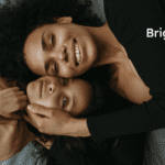 Mom and child together with BrightCanary vs. Aura logos
