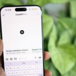 Person using ChatGPT on iPhone