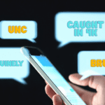 Text message icons with teen slang